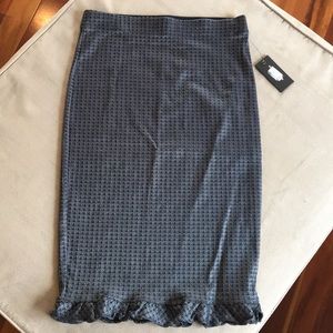 Max Studio Gray Midi Skirt